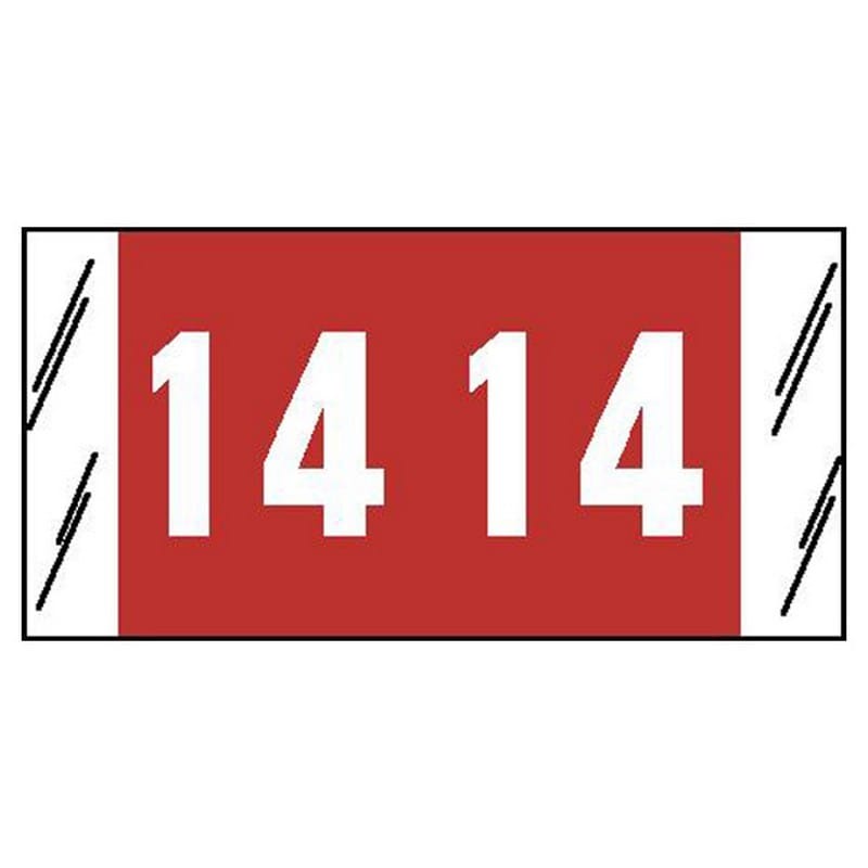 SFI Compatible "14" Yearband Labels, 3/4" X 1-1/2" - Roll of 1000