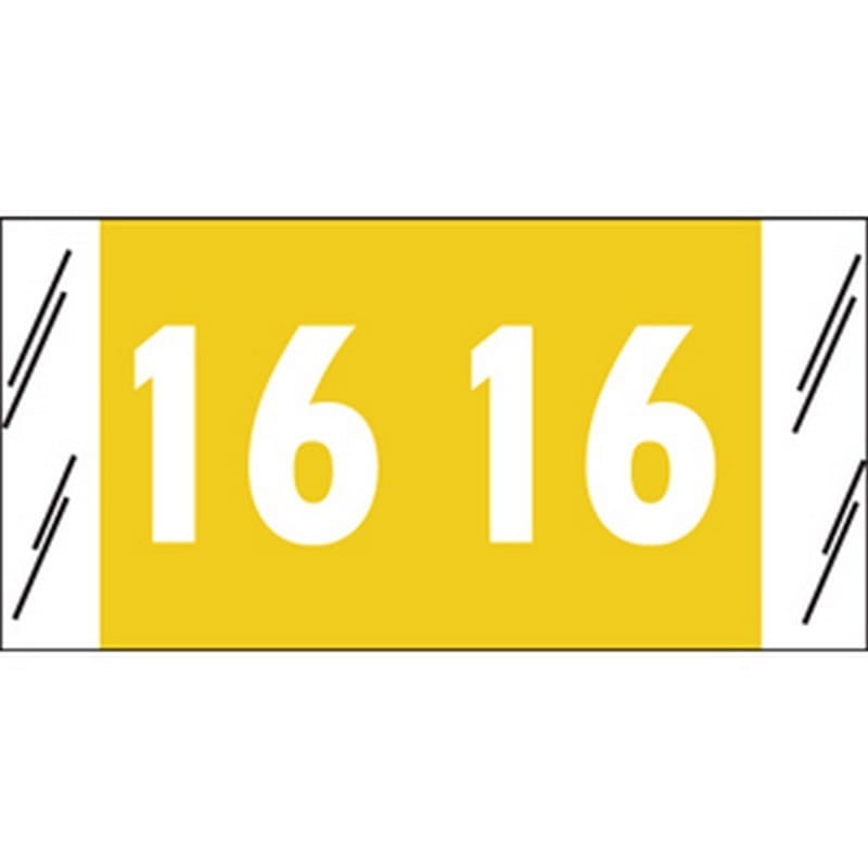 SFI Compatible "16" Yearband Labels, 3/4" X 1-1/2" - Roll of 1000
