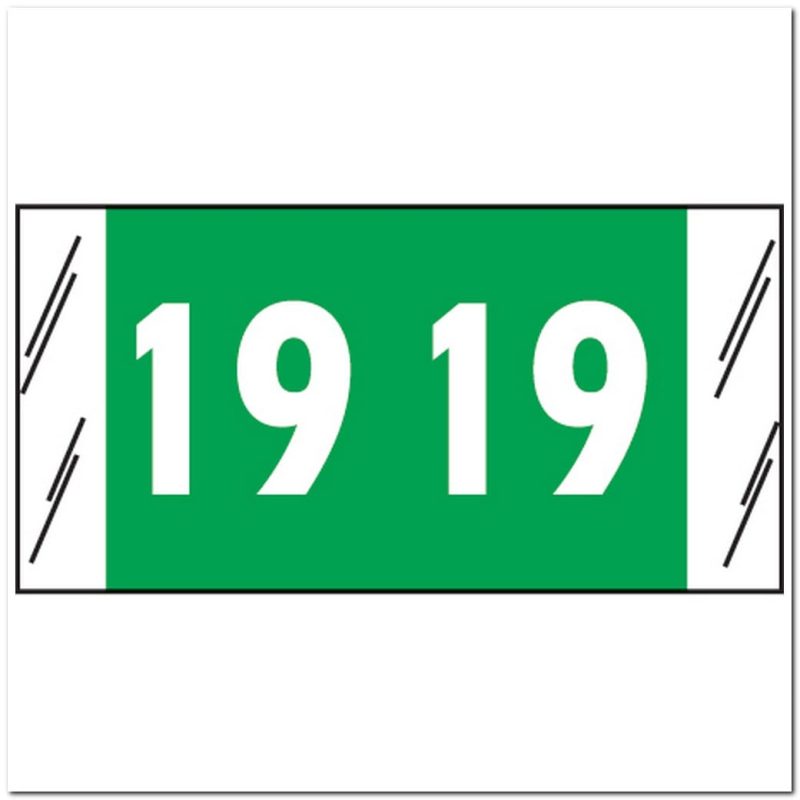 SFI Compatible "19" Yearband Labels, 3/4" X 1-1/2" - Roll of 1000