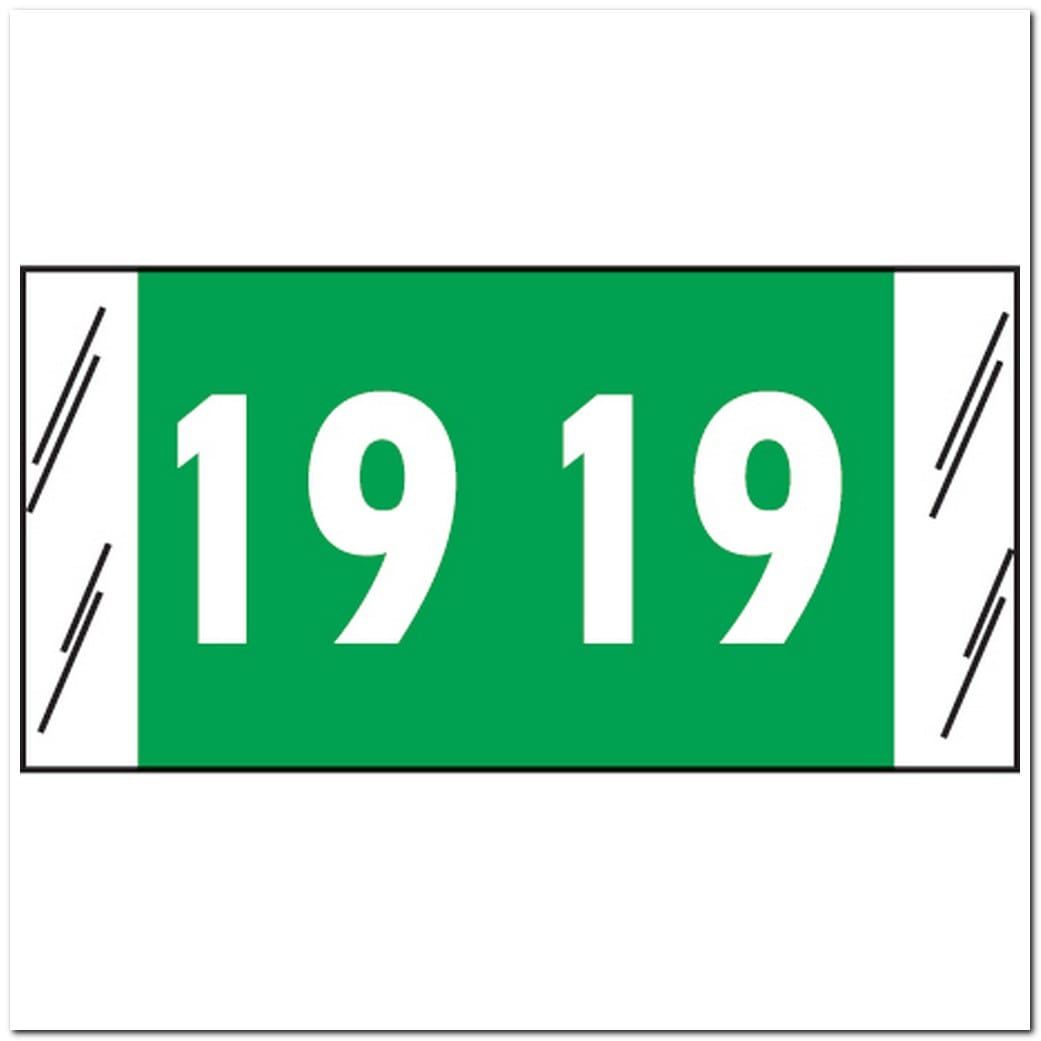 SFI Compatible "19" Yearband Labels, 3/4" X 1-1/2" - Roll of 1000