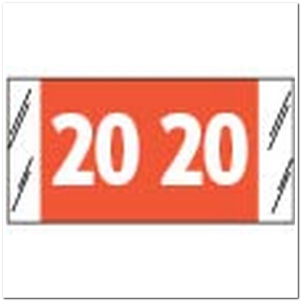 SFI Compatible "20" Yearband Labels, 3/4" X 1-1/2" - Roll of 1000