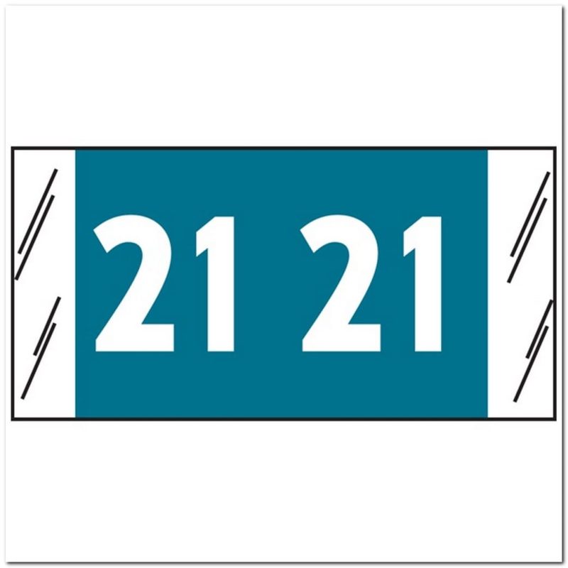 SFI Compatible "21" Yearband Labels, 3/4" X 1-1/2" - Roll of 1000