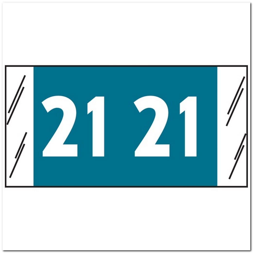 SFI Compatible "21" Yearband Labels, 3/4" X 1-1/2" - Roll of 1000