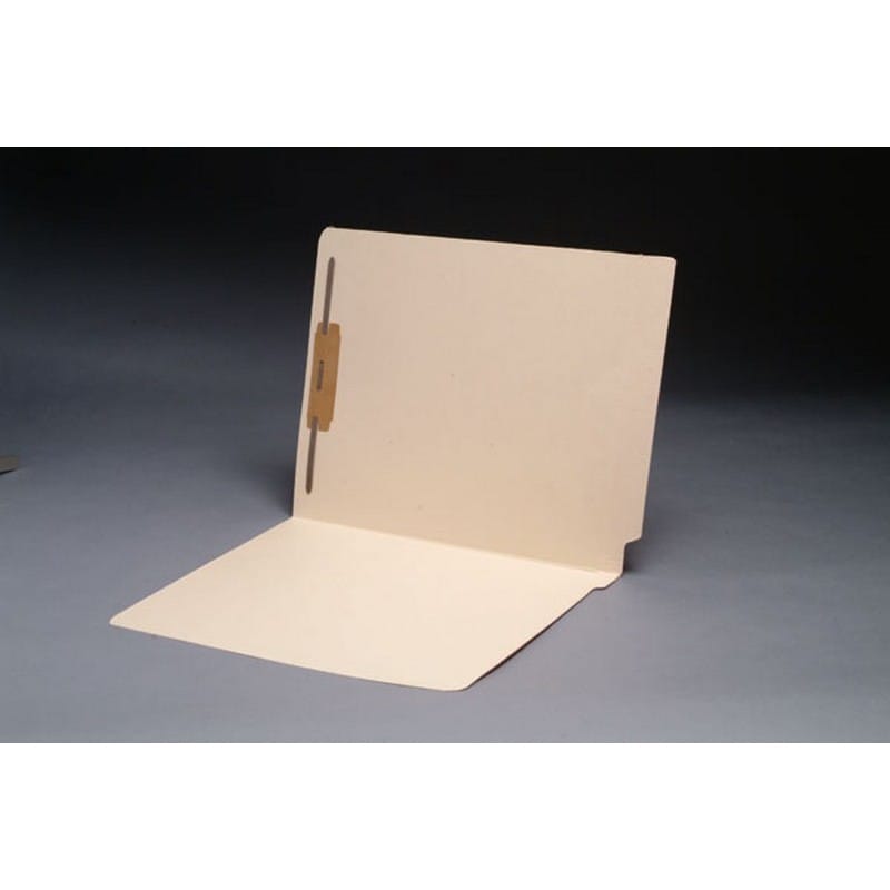 11pt Manila Folders, Full Cut 2-Ply END TAB, Letter Size, Fastener Pos #1 (Box of 50)