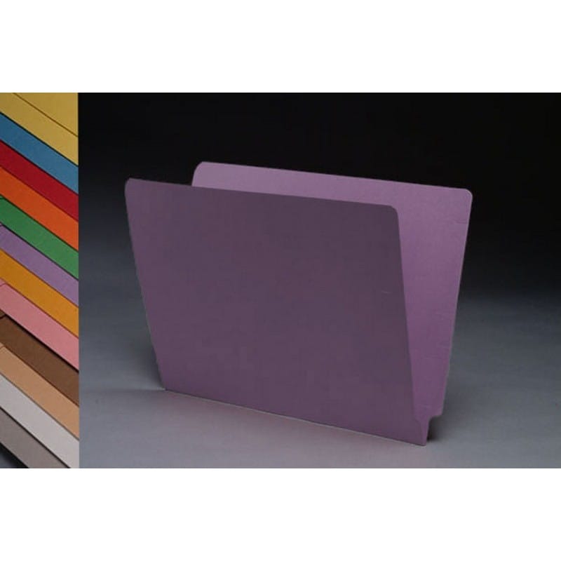 11pt Lavender Folders, Full Cut 2-Ply END TAB, Letter Size (Box of 100) - Image 2