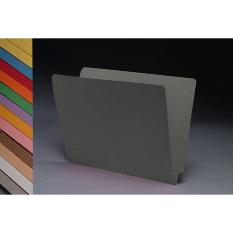 14pt Gray Folders, Full Cut 2-Ply END TAB, Letter Size (Box of 50) - Image 2