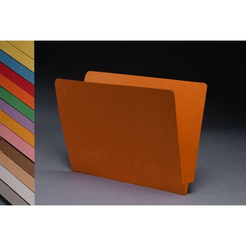 14pt Orange Folders, Full Cut 2-Ply END TAB, Letter Size (Box of 50) - Image 2