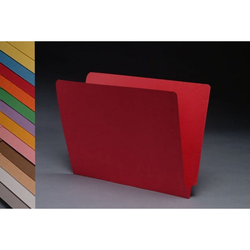 14pt Red Folders, Full Cut 2-Ply END TAB, Letter Size (Box of 50)