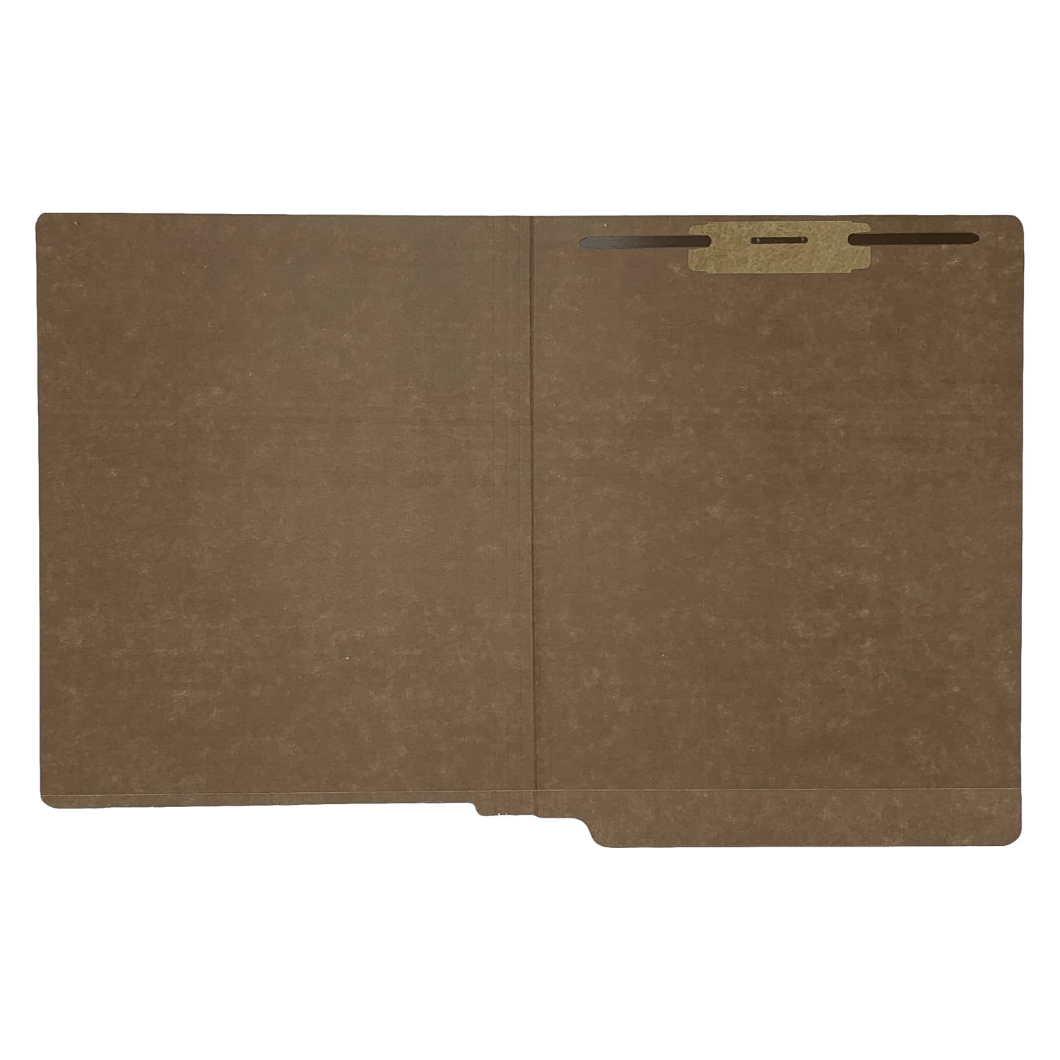 14pt Brown Folders, Full Cut 2-Ply END TAB, Letter Size, Fastener Pos #1 (Box of 50) - Image 3