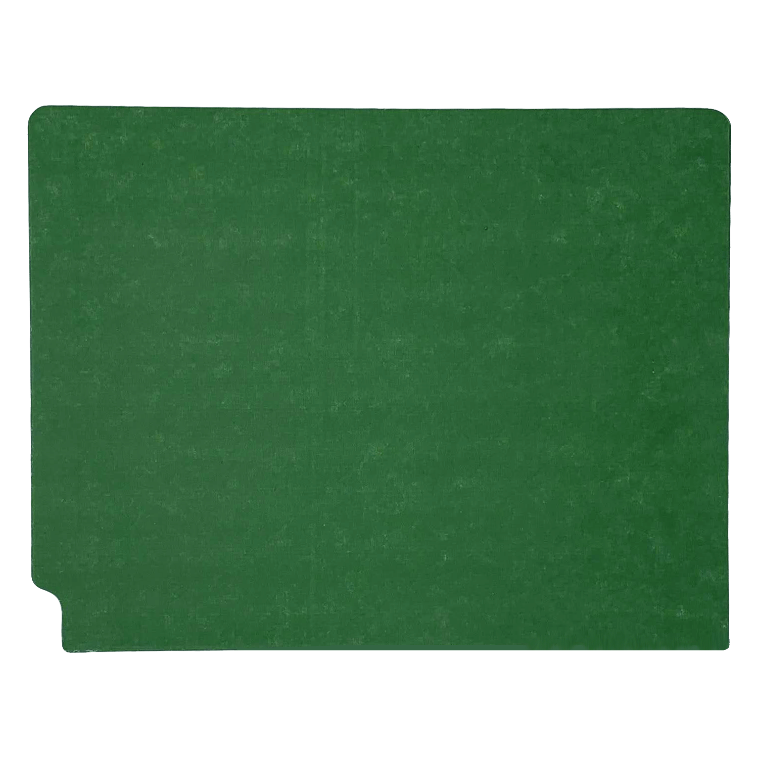 14pt Dark Green Folders, Full Cut 2-Ply END TAB, Letter Size, Fastener Pos #1 (Box of 50) - Image 2