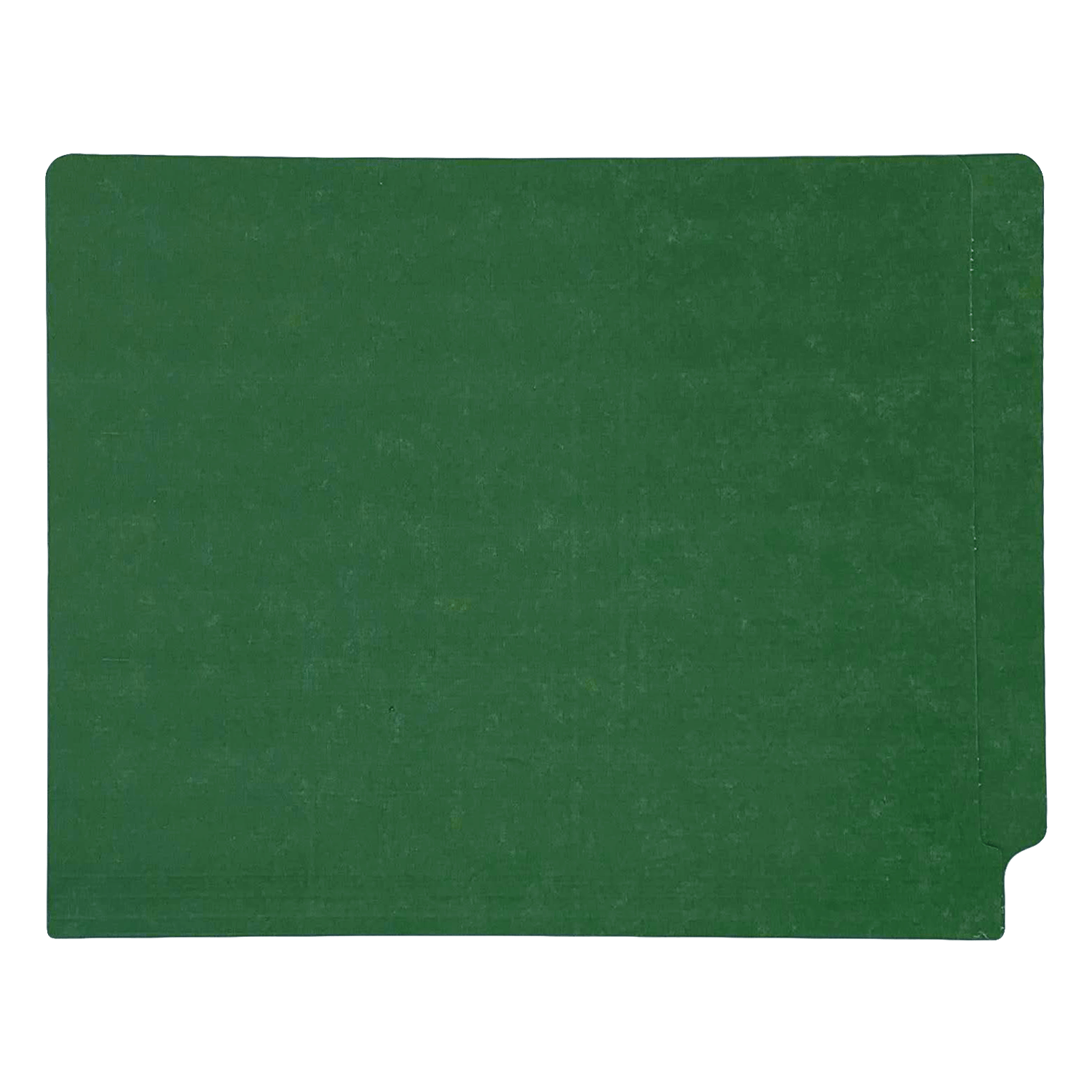 14pt Dark Green Folders, Full Cut 2-Ply END TAB, Letter Size, Fastener Pos #1 (Box of 50)