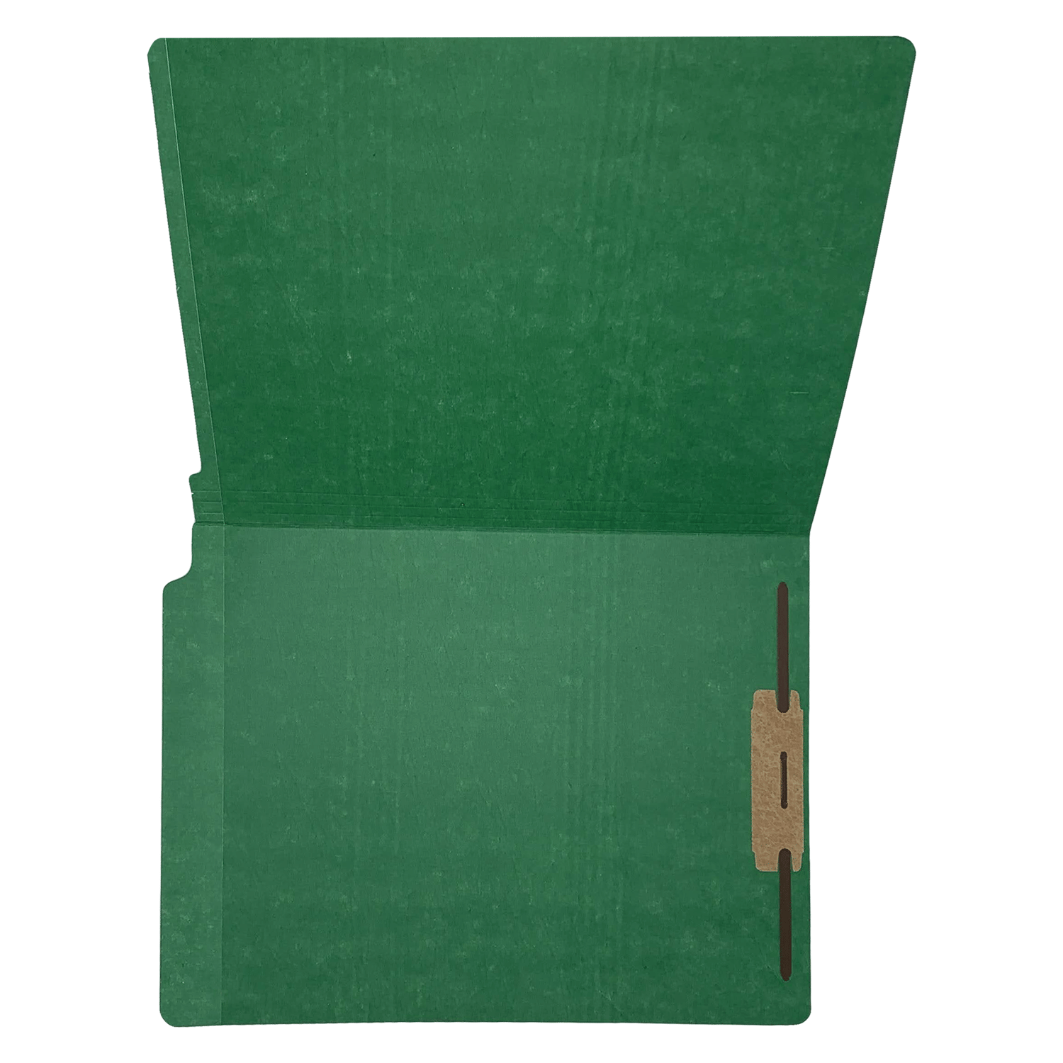 14pt Dark Green Folders, Full Cut 2-Ply END TAB, Letter Size, Fastener Pos #1 (Box of 50) - Image 4