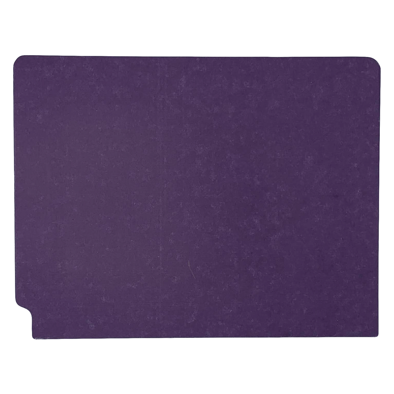 14pt Purple Folders, Full Cut 2-Ply END TAB, Letter Size, Fastener Pos #1 (Box of 50) - Image 2