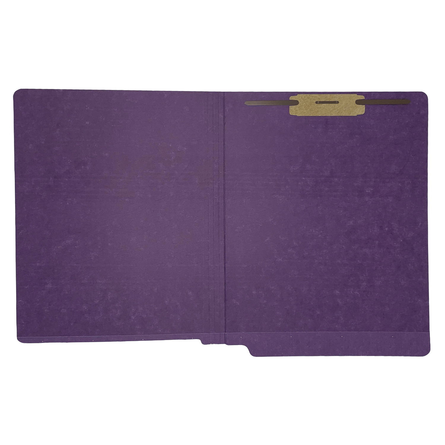 14pt Purple Folders, Full Cut 2-Ply END TAB, Letter Size, Fastener Pos #1 (Box of 50) - Image 3