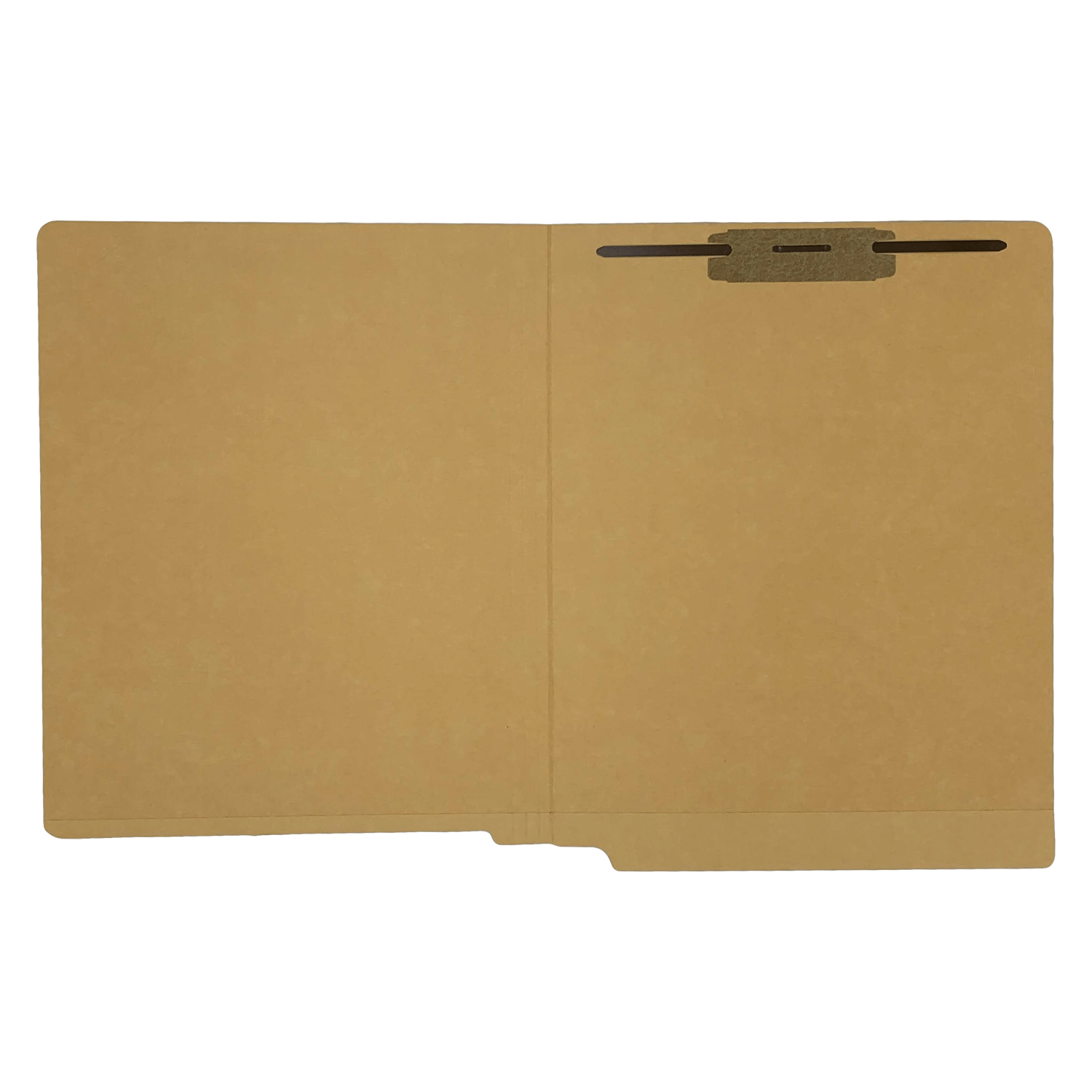 14pt Tan Folders, Full Cut 2-Ply END TAB, Letter Size, Fastener Pos #1 (Box of 50) - Image 3