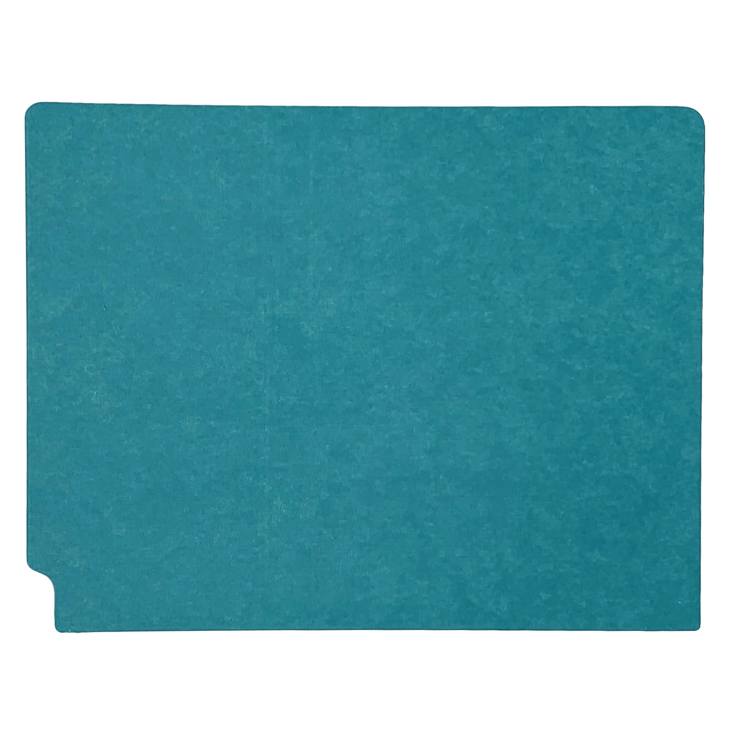 14pt Teal Folders, Full Cut 2-Ply END TAB, Letter Size, Fastener Pos #1 (Box of 50) - Image 2