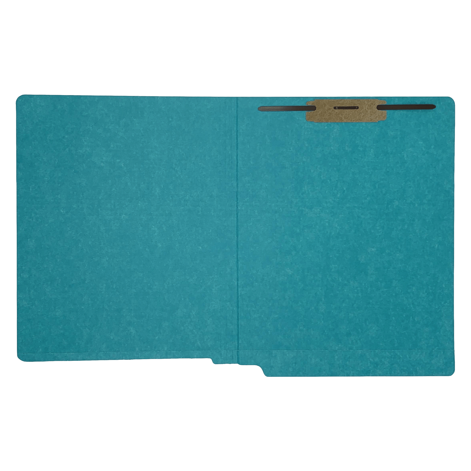 14pt Teal Folders, Full Cut 2-Ply END TAB, Letter Size, Fastener Pos #1 (Box of 50) - Image 3
