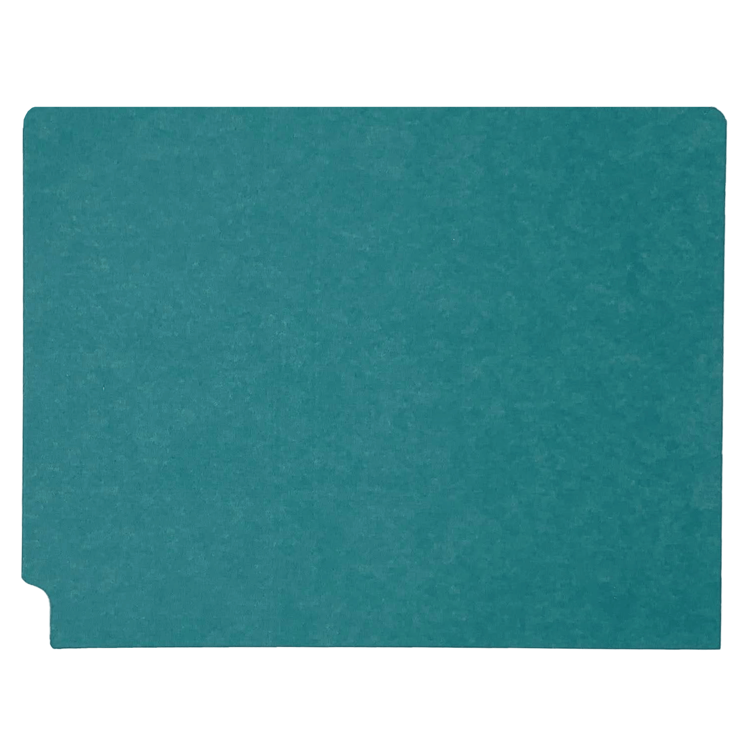 14pt Teal Folders, Full Cut 2-Ply END TAB, Letter Size, Fastener Pos #1 & #3 (Box of 50) - Image 2