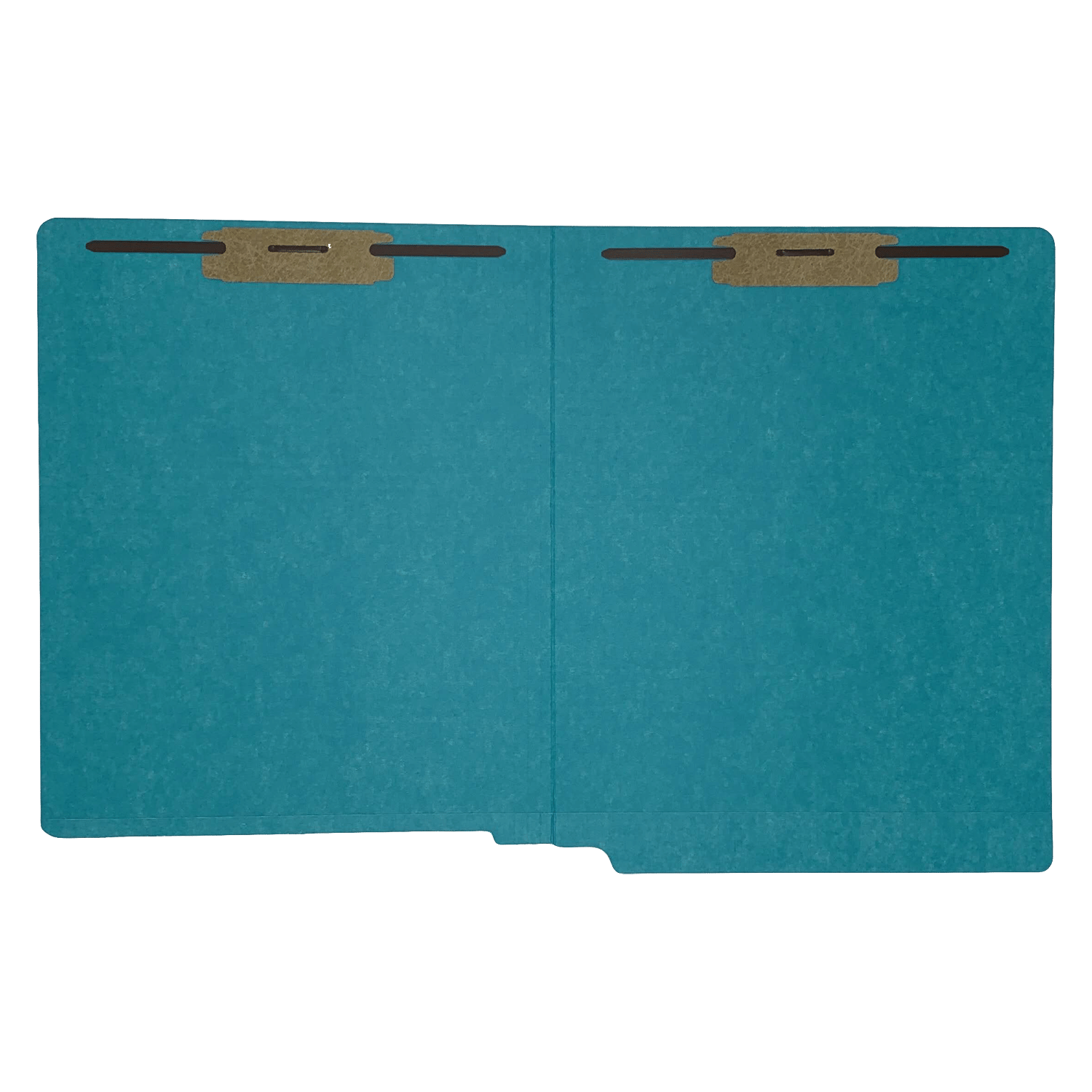 14pt Teal Folders, Full Cut 2-Ply END TAB, Letter Size, Fastener Pos #1 & #3 (Box of 50) - Image 3