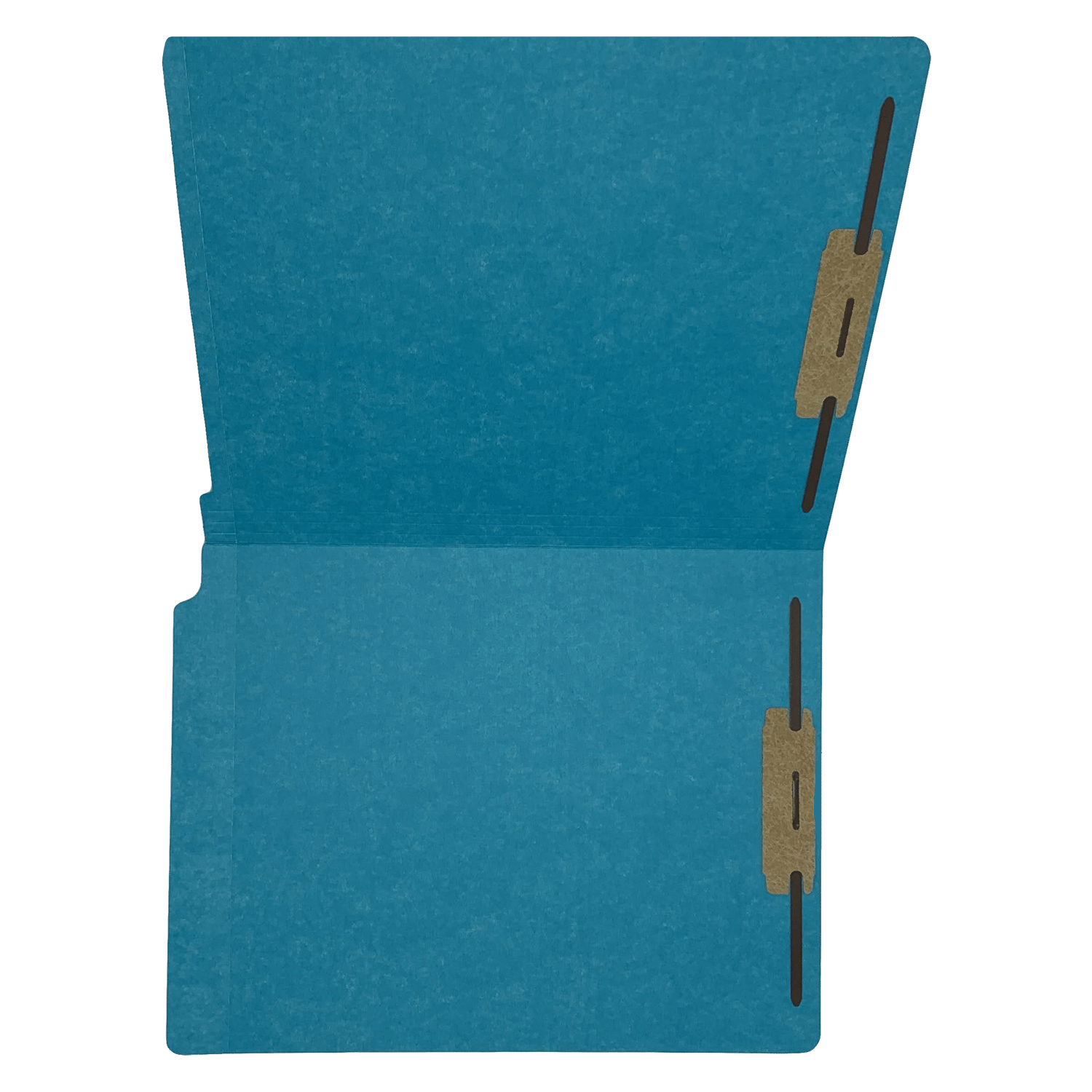 14pt Teal Folders, Full Cut 2-Ply END TAB, Letter Size, Fastener Pos #1 & #3 (Box of 50) - Image 4