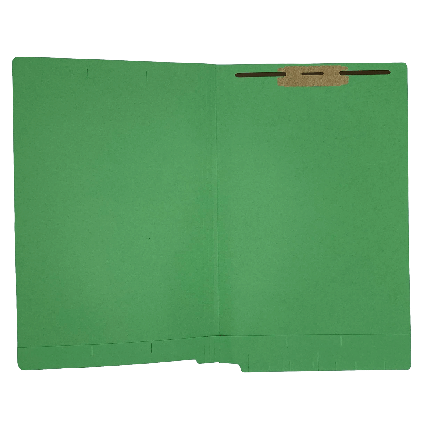 14pt Green Folders, Full Cut 2-Ply END TAB, Legal Size, Fastener Pos #1 (Box of 50) - Image 3
