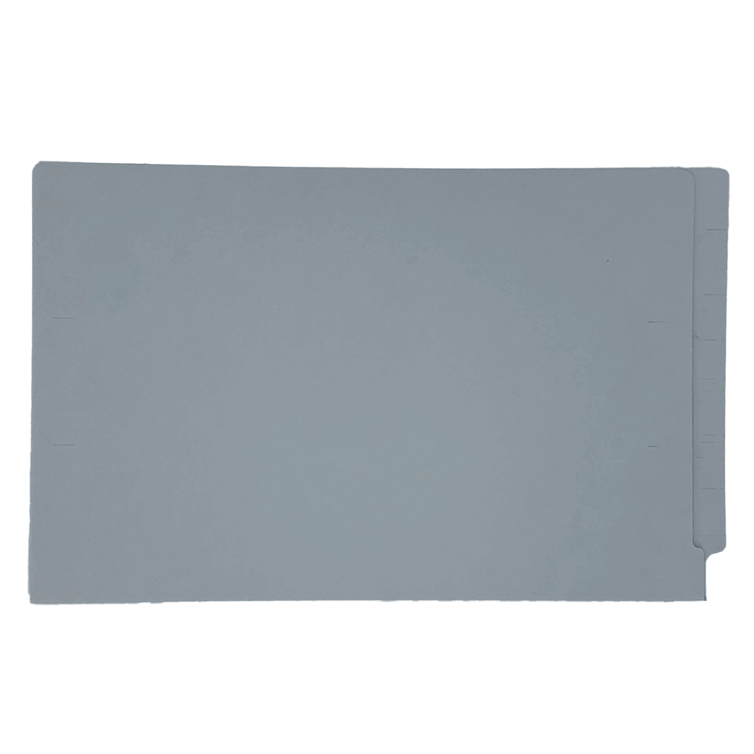 14pt Gray Folders, Full Cut 2-Ply END TAB, Legal Size, Fastener Pos #1 (Box of 50)