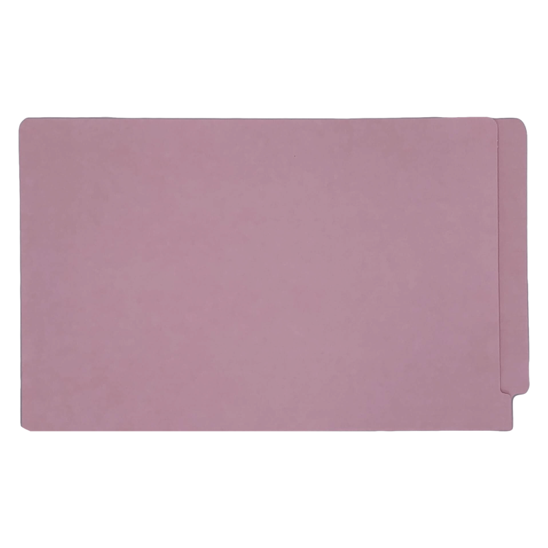 14pt Pink Folders, Full Cut 2-Ply END TAB, Legal Size, Fastener Pos #1 (Box of 50)