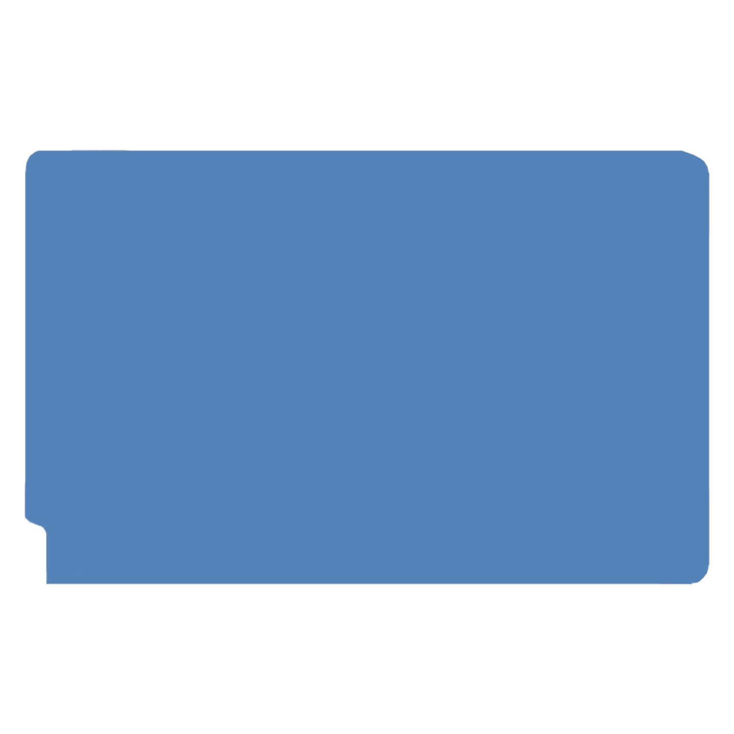 14pt Dark Blue Folders, Full Cut 2-Ply END TAB, Legal Size, Fastener Pos #1 & #3 (Box of 50) - Image 2