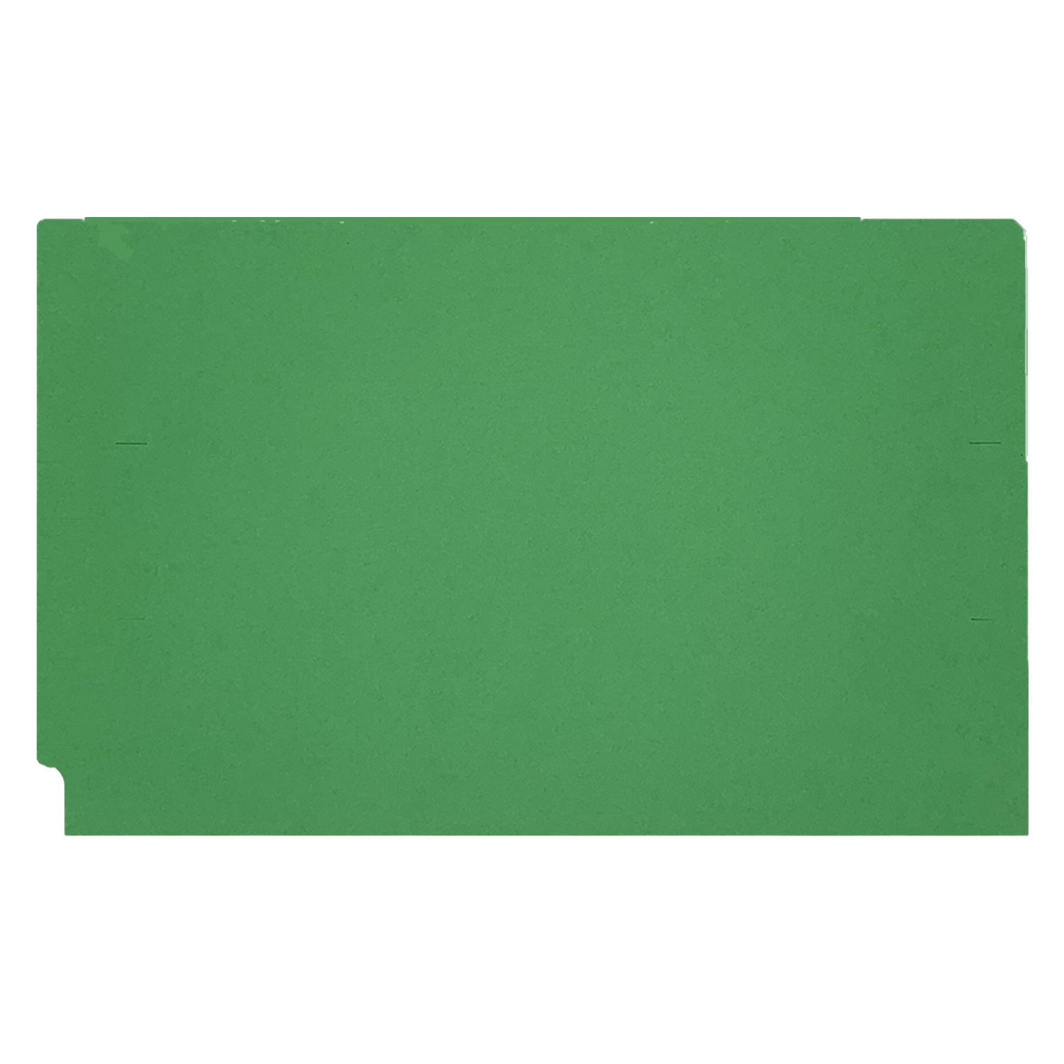14pt Green Folders, Full Cut 2-Ply END TAB, Legal Size, Fastener Pos #1 & #3 (Box of 50) - Image 2