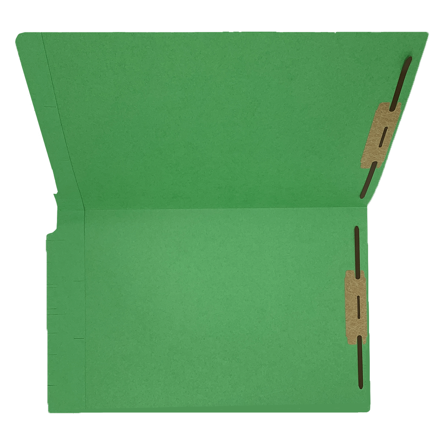 14pt Green Folders, Full Cut 2-Ply END TAB, Legal Size, Fastener Pos #1 & #3 (Box of 50) - Image 4