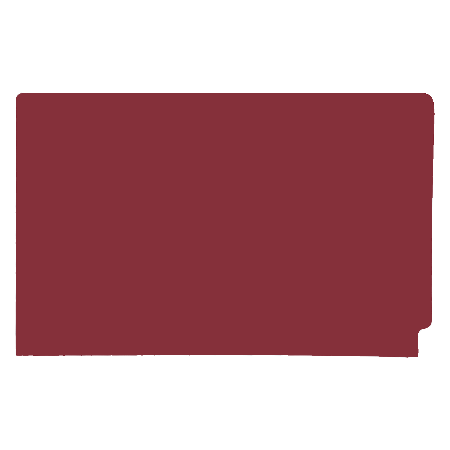14pt Red Folders, Full Cut 2-Ply END TAB, Legal Size, Fastener Pos #1 & #3 (Box of 50) - Image 2