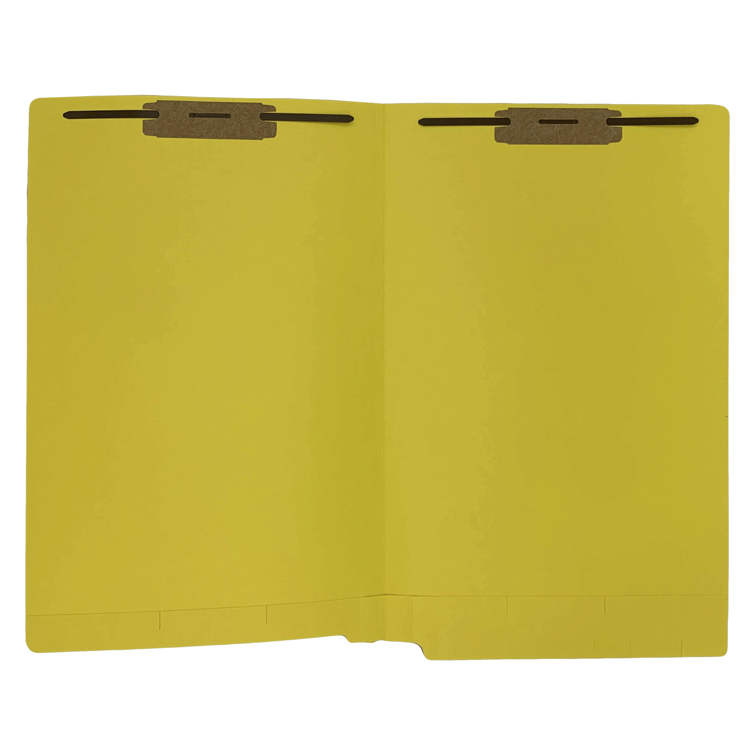 14pt Yellow Folders, Full Cut 2-Ply END TAB, Legal Size, Fastener Pos #1 & #3 (Box of 50) - Image 3