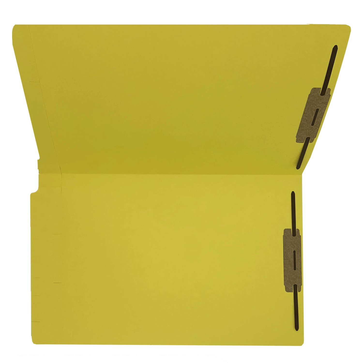 14pt Yellow Folders, Full Cut 2-Ply END TAB, Legal Size, Fastener Pos #1 & #3 (Box of 50) - Image 4