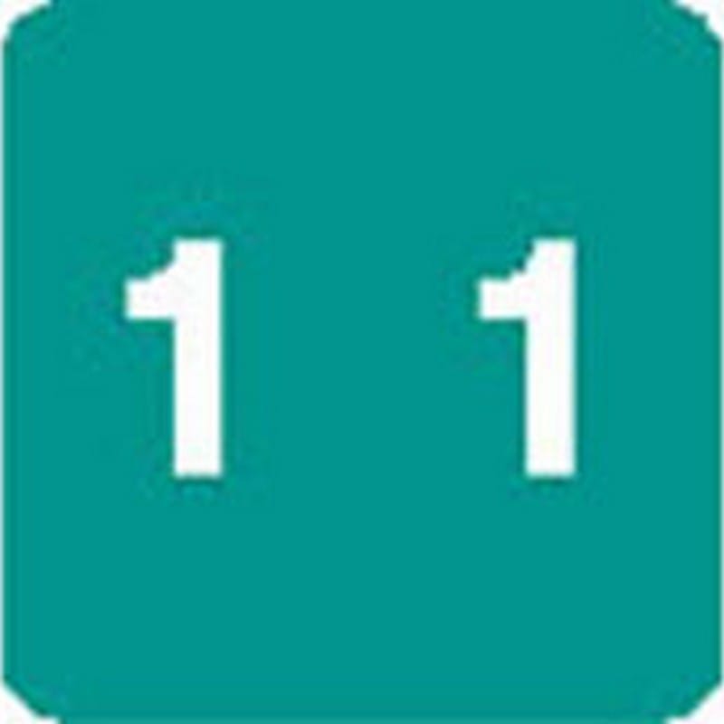 Sav-Tyme 1700 Compatible Numeric "1" Labels, Laminated Stock, 1-1/2" X 1-1/2" Individual Numbers - Roll of 500