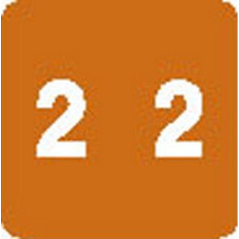 Sav-Tyme 1700 Compatible Numeric "2" Labels, Laminated Stock, 1-1/2" X 1-1/2" Individual Numbers - Roll of 500