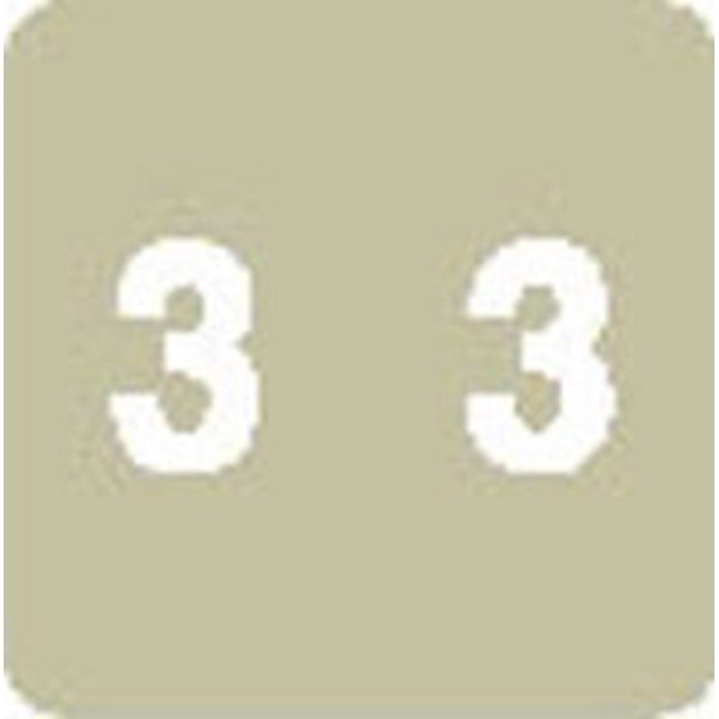 Sav-Tyme 1700 Compatible Numeric "3" Labels, Laminated Stock, 1-1/2" X 1-1/2" Individual Numbers - Roll of 500 - Image 2