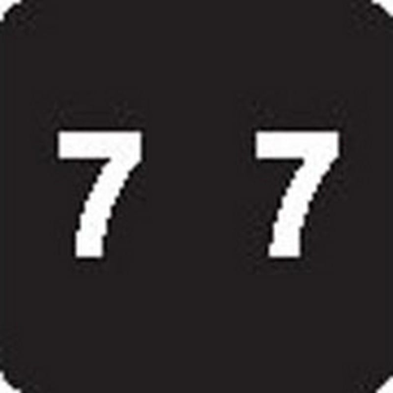 Sav-Tyme 1700 Compatible Numeric "7" Labels, Laminated Stock, 1-1/2" X 1-1/2" Individual Numbers - Roll of 500
