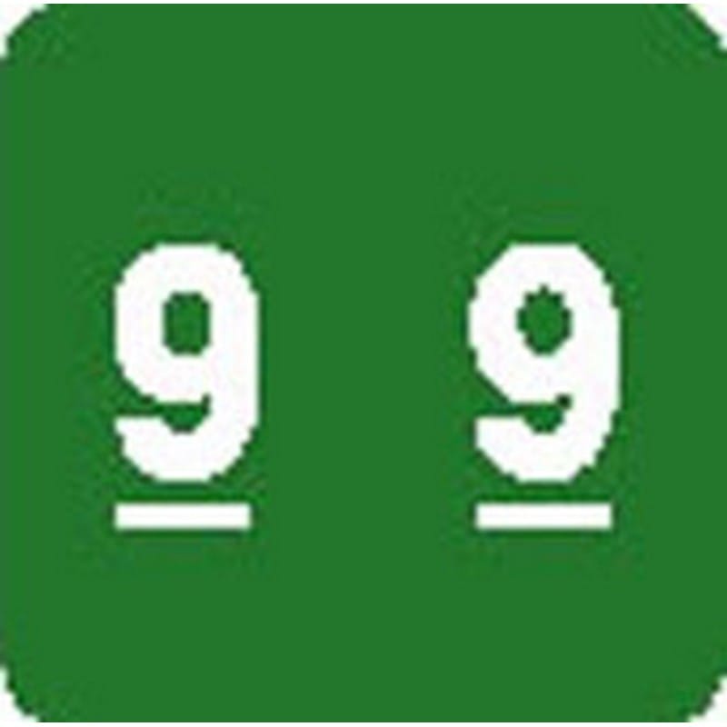 Sav-Tyme 1700 Compatible Numeric "9" Labels, Laminated Stock, 1-1/2" X 1-1/2" Individual Numbers - Roll of 500