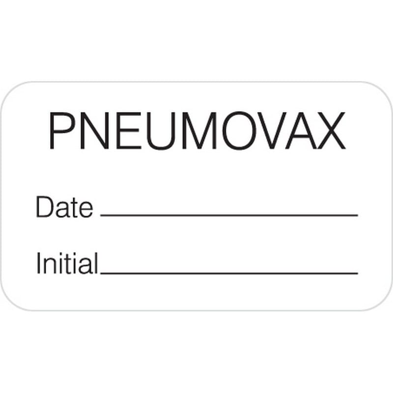 Chart Labels, PNEUMOVAX - White, 1-1/2" X 7/8" (Roll of 250) - Image 2