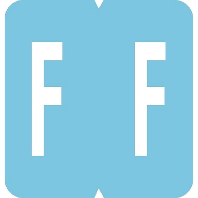 GBS Compatible "F" Labels, Laminated Stock, 1-5/16" X 1-1/4" Individual Letters - Rolls of 550 - Image 2