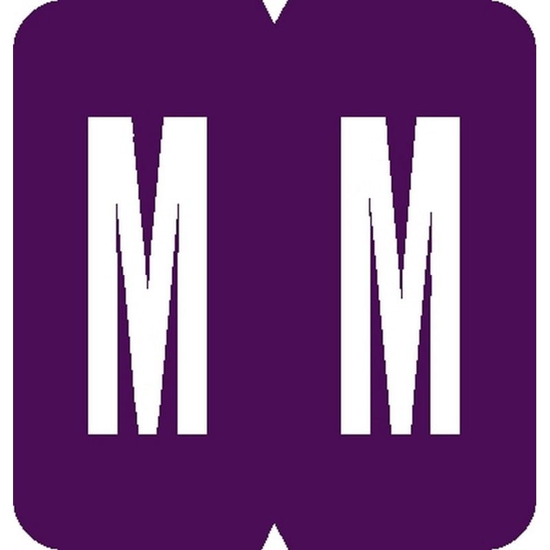 GBS Compatible "M" Labels, Laminated Stock, 1-5/16" X 1-1/4" Individual Letters - Rolls of 550