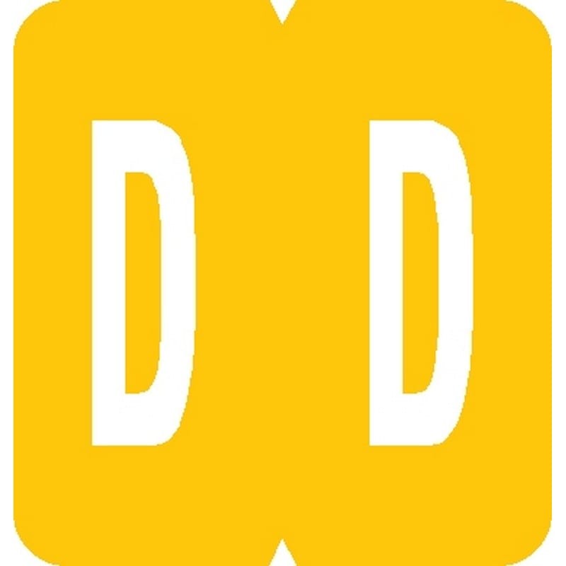 GBS Compatible "D" Labels, Laminated Stock, 1-5/16" X 1-1/4" Individual Letters - Pack of 200
