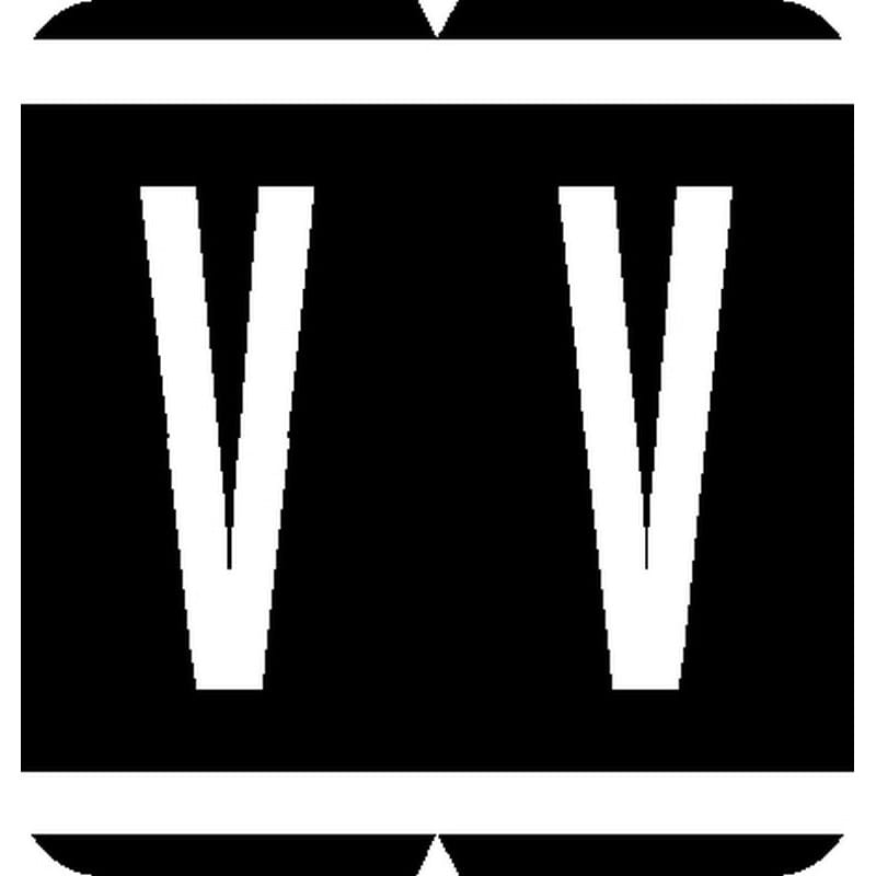 GBS Compatible "V" Labels, Laminated Stock, 1-5/16" X 1-1/4" Individual Letters - Pack of 200 - Image 2