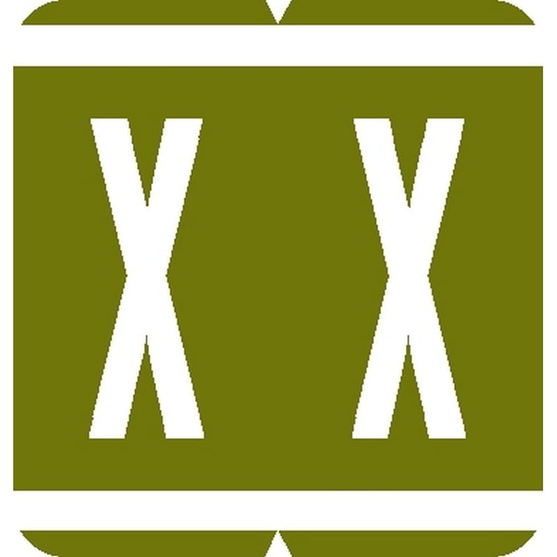 GBS Compatible "X" Labels, Laminated Stock, 1-5/16" X 1-1/4" Individual Letters - Pack of 200 - Image 2