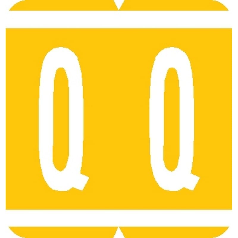 GBS Compatible "Q" Labels, Laminated Stock, 1-5/16" X 1-1/4" Individual Letters - Roll of 550