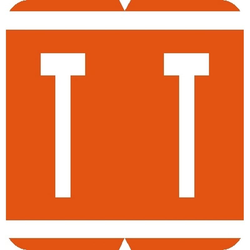 GBS Compatible "T" Labels, Laminated Stock, 1-5/16" X 1-1/4" Individual Letters - Roll of 550 - Image 2