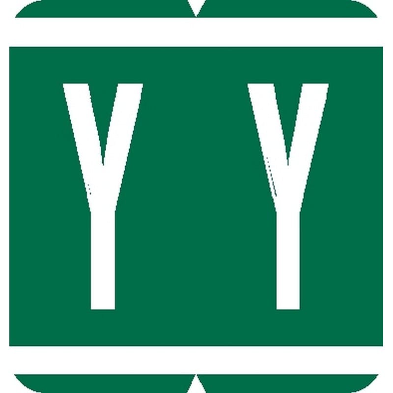 GBS Compatible "Y" Labels, Laminated Stock, 1-5/16" X 1-1/4" Individual Letters - Roll of 550 - Image 2