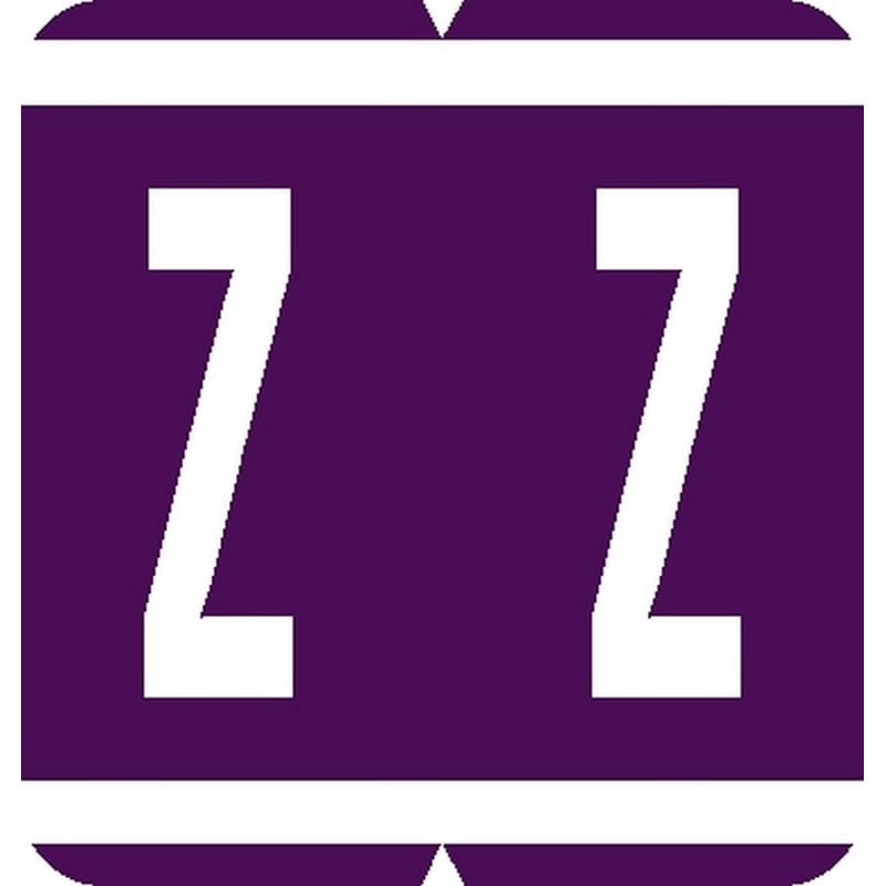 GBS Compatible "Z" Labels, Laminated Stock, 1-5/16" X 1-1/4" Individual Letters - Roll of 550