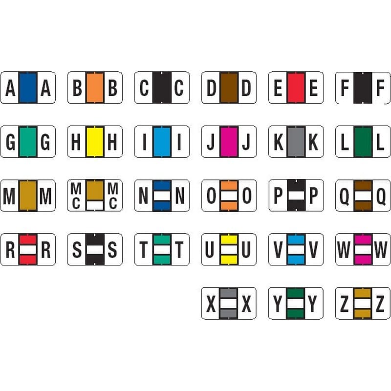 Jeter 2500 Compatible Alpha Labels, Laminated Stock, 15/16" X 1-5/8" Individual Letters - Roll of 500 - Image 2