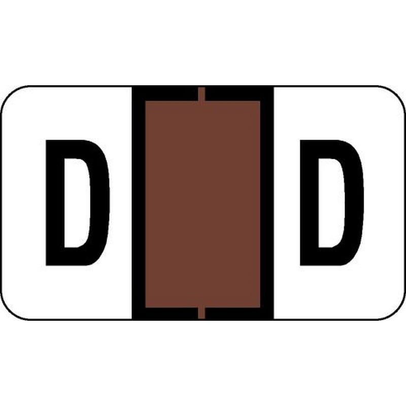Jeter 2500 Compatible "D" Labels, Laminated Stock, 15/16" X 1-5/8" Individual Letters - Roll of 500